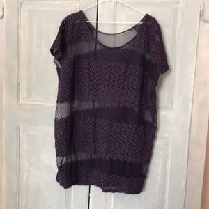Free People Top in Medium. Colour: purple. Semi transparent